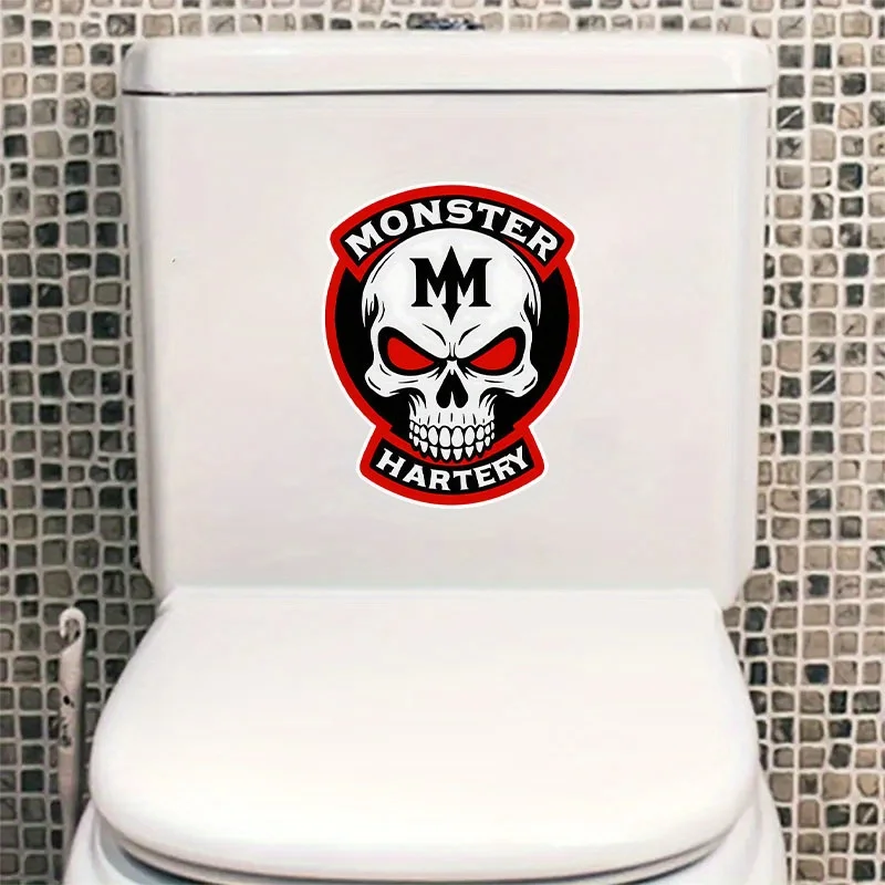1PC Monster Hartery Skull Sticker for Motorcycle Car Decoration Cool Decal