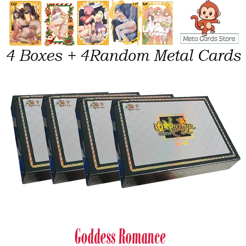 Precio de ganga, diosa Romance, tarjeta de colección de historia de diosa, caja Waifu, juego de Anime, caja de refuerzo Doujin, juguete para niños, regalos de cumpleaños