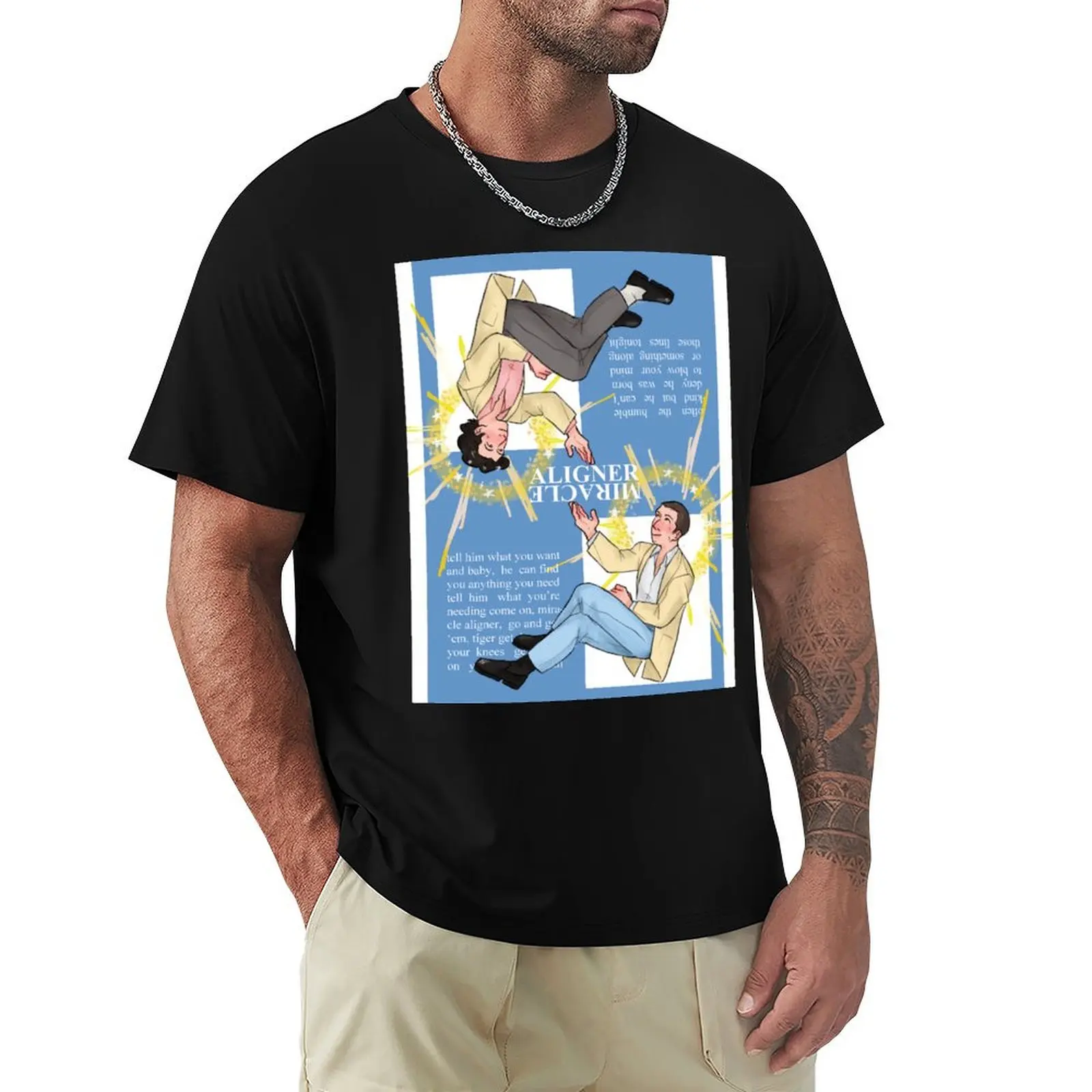 

the last shadow puppets - miracle aligner (blue) T-Shirt blue archive korean fashion valentines clothes mens t shirt
