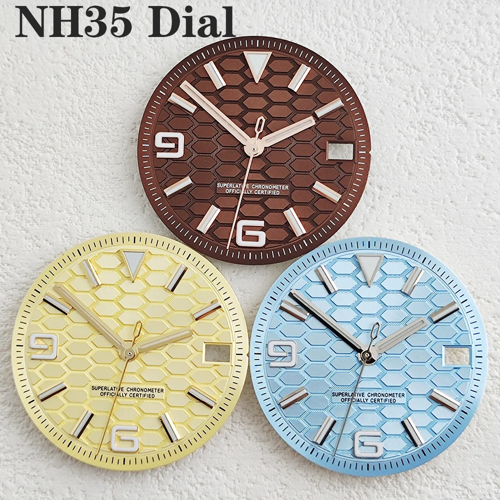 

28.5mm Dial,Blue Luminous Suitable for Japan NH35/NH36 Movement Watch Modification DIY Accessories