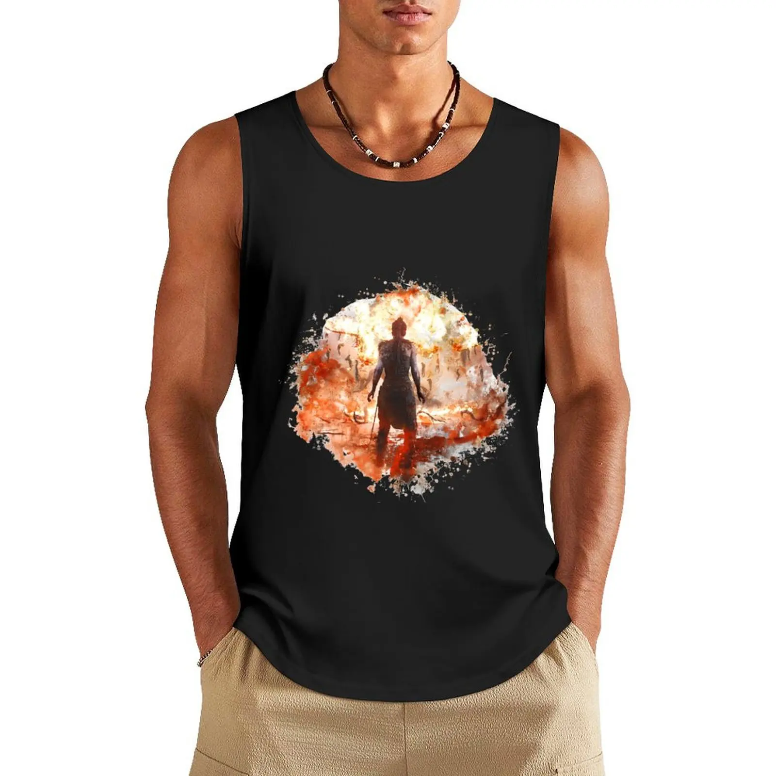 Hellblade Senua's Sacrifice Tank Top summer 2024 sleeveless gym shirts male male top summer clothes men 2024