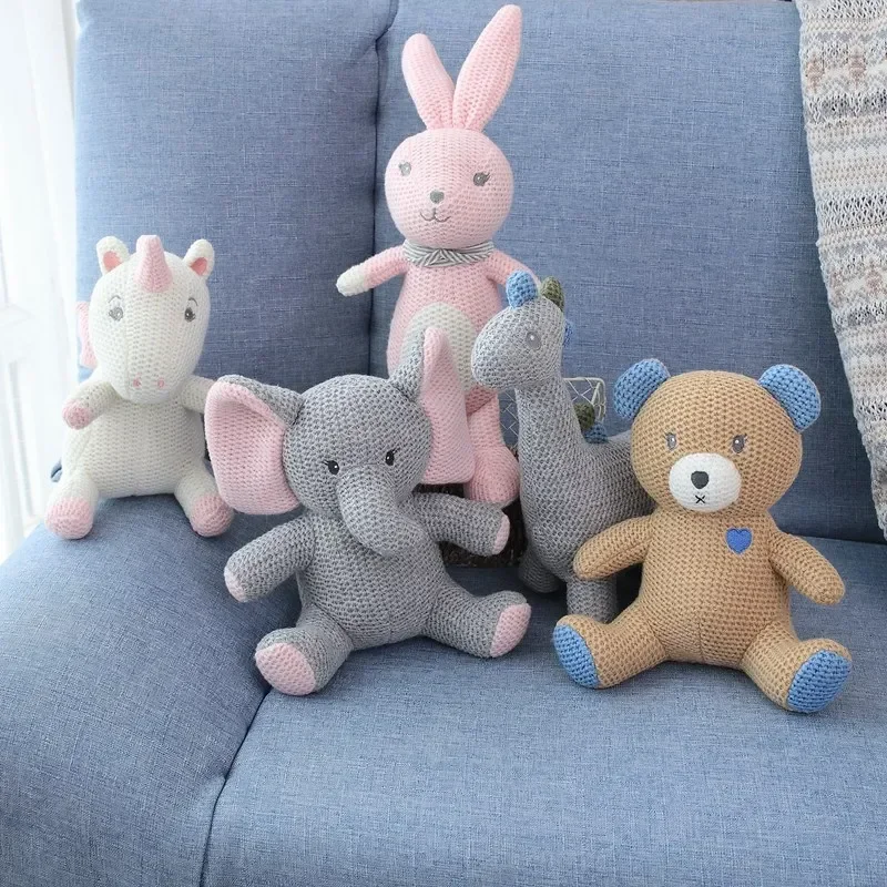 

[Funny] Dinosaur Rabbit unicorn Plush doll Toy Comforter soothing baby Toys Baby Stuffed Animals doll Christmas Gift For Kids