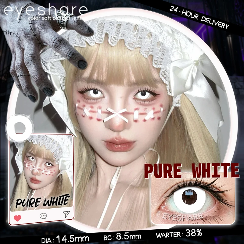 EYESHARE 1 Paar Rote Cosplay-Farbige Kontaktlinsen für Augen Verrücktes Halloween-Make-up Farbige Augenlinsen Anime-Zubehör – Detail 39