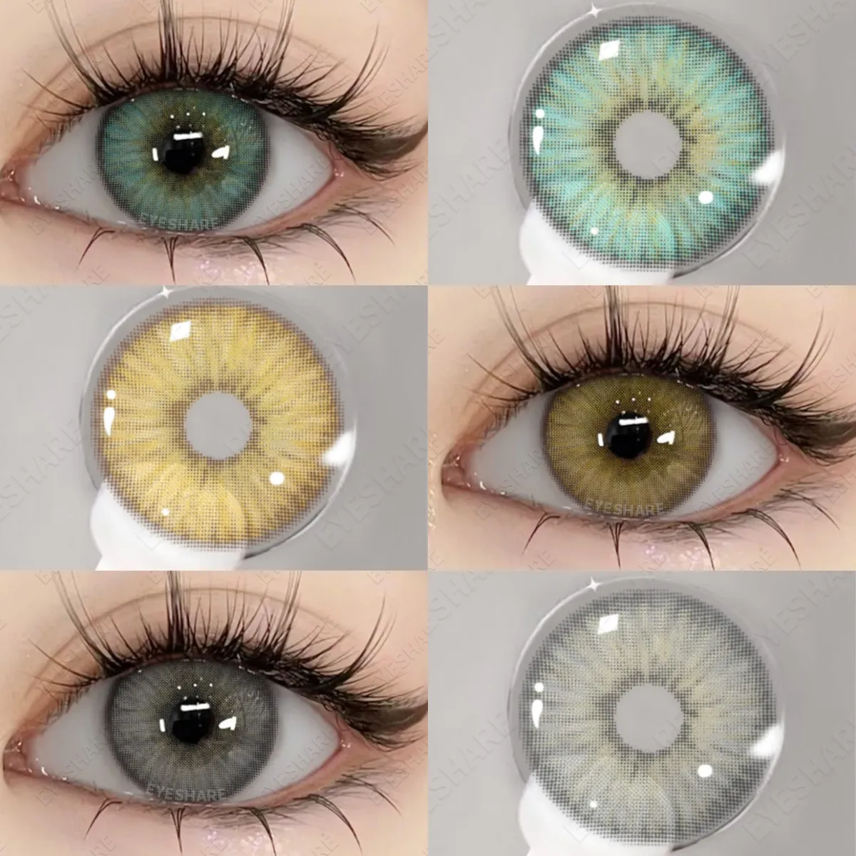 EYESHARE New Color Contact Lenses for Eyes Fashion Green Lenses Brown Eyes Contacts Lenses Gray Contacts Lens Yearly 2pcs/pair