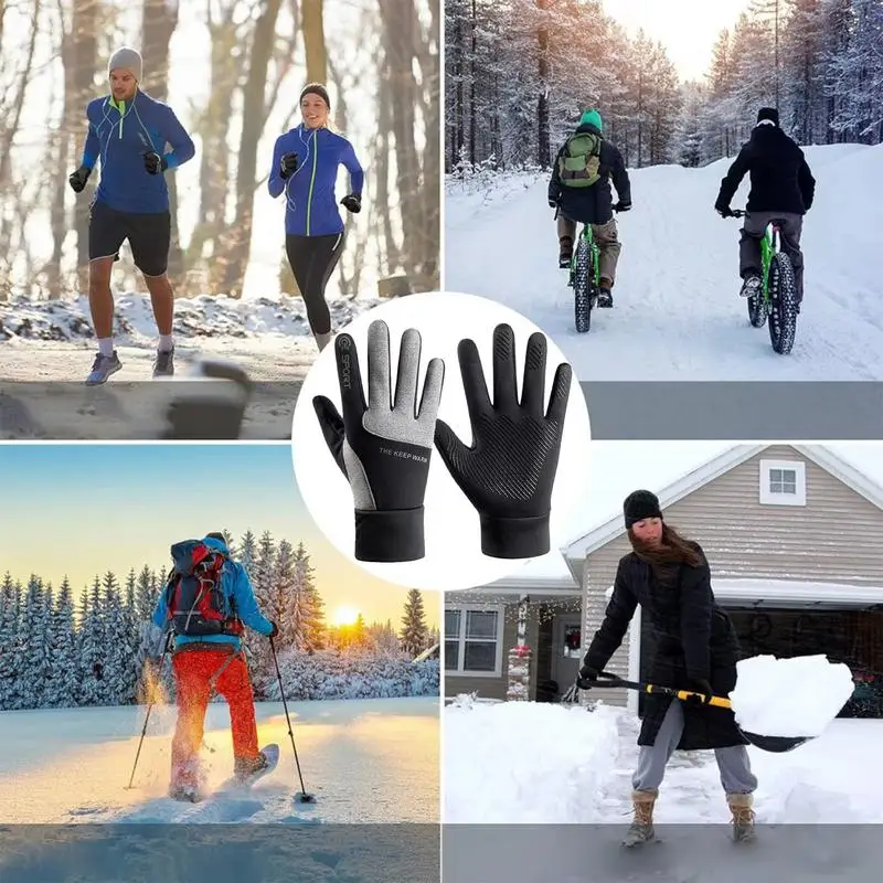 Guantes de invierno impermeables para mujer, manoplas con pantalla táctil, antideslizantes, para clima frío, para montar en Snowboard, para hombre