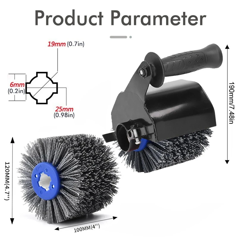 Handheld Linear Polieren Maschine Teile Winkel Grinder Umwandlung Griff Für 120X100x19mm Draht Zeichnung Rad Pinsel