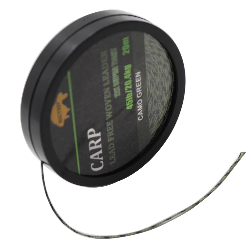 

Carp Fishing Line 20m/45lb Lead Free Leader 12 Strand Woven Line Two Colors Braided Wire For Carp Coarse Match Fishing Tackle