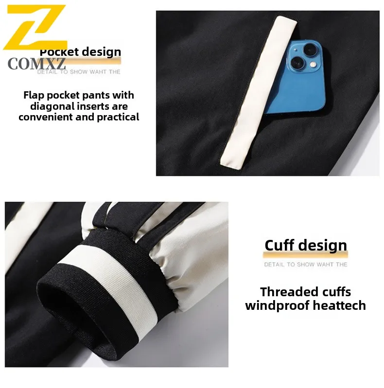 High quality Baseball Jacket Men Women New Autumn Casual Striped Color Contrast Windproof Jackets South Korea Street Loose Coat