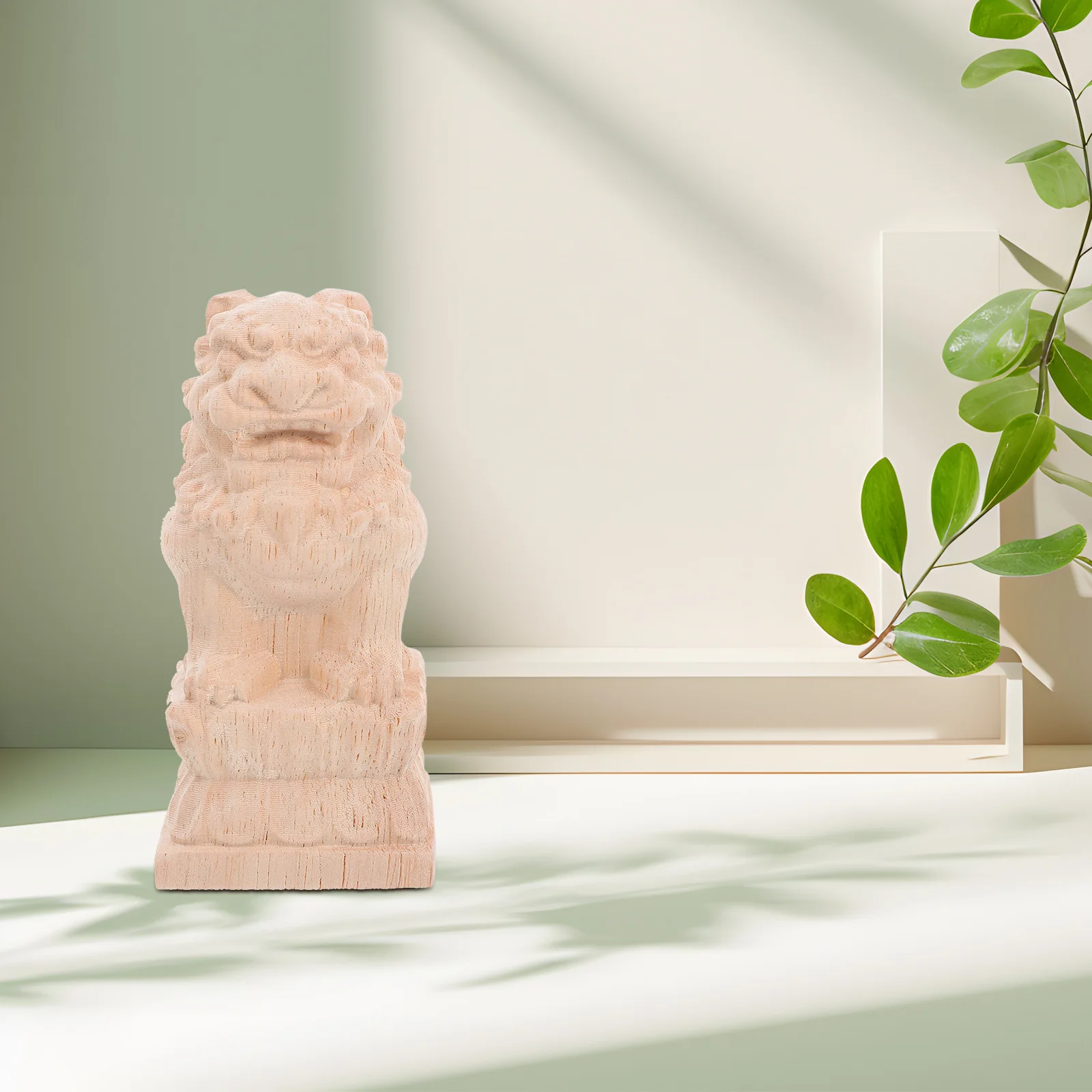 

Bridge Stigma Decoration Feng Shui Figure Wooden Garden Decorations Outdoor Blank Guardian Lion Figurine