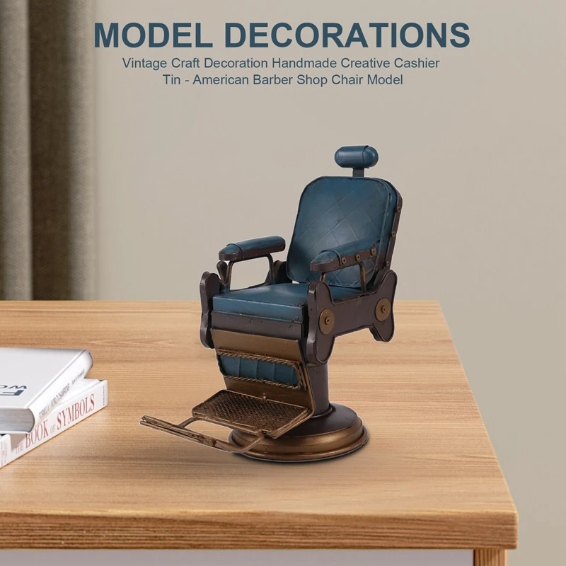 Iron Model Decorations Creative Crafts Barber Chair Micro-Metal Decoration Creative Home Furnishings Tinplate