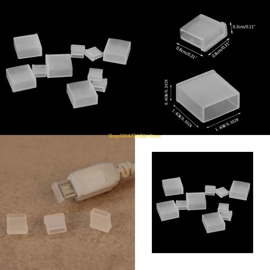 

K0EA 10PCS Charging Cable Cord USB Port Dust Plug Prevent Rust for Case Protector Cover Phone Accessories for Android