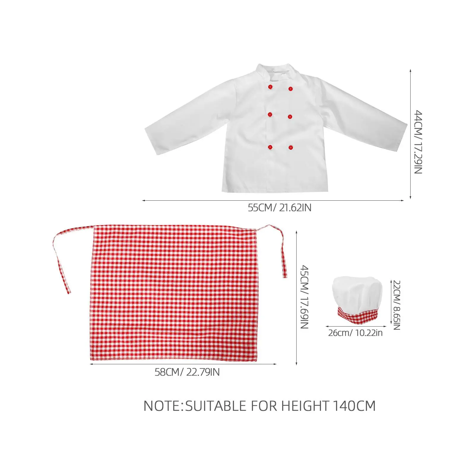 الأطفال الشيف زي الاطفال اللعب المطبخ الخبز المئزر 1 قطعة الوردي طويلة الأكمام 140 سنتيمتر ملابس الشيف الطبخ لعب الأدوار ازياء #3