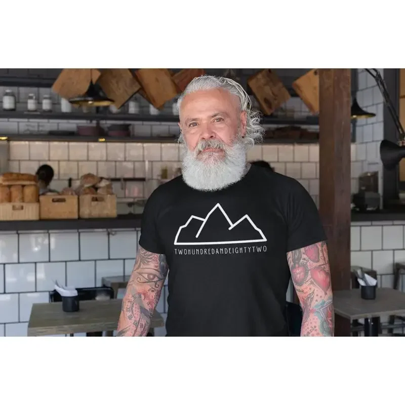 Mountain Print Munro Bagging T Shirt For Scottish Hill Walker