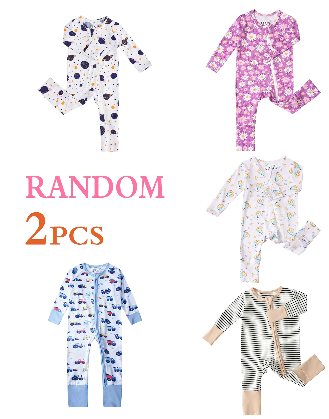 

Двухкомпонентный модный комплект детских комбинезонов, случайный выбор, комбинезон из бамбукового волокна, 0-24 месяца