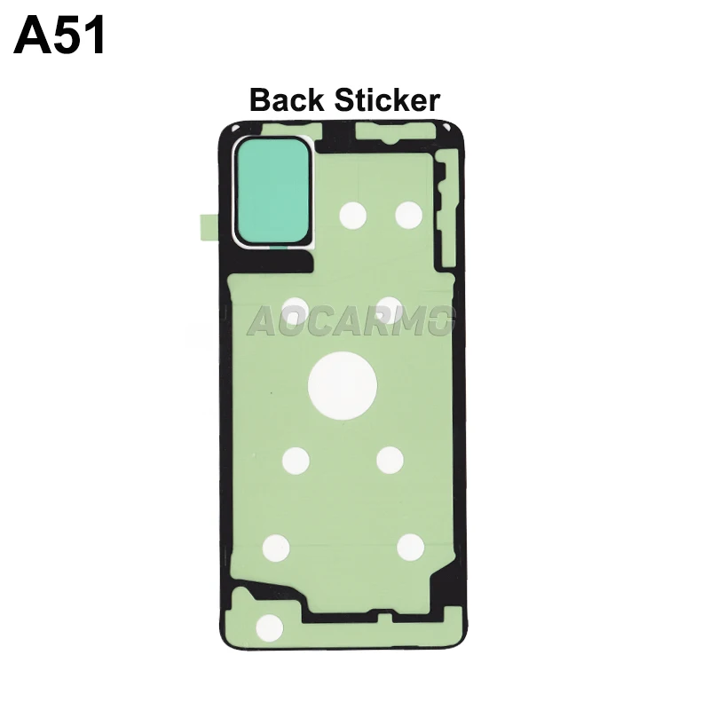 Aocarmo For Samsung Galaxy A51 A71 SM-A7160 SM-A5160 Back Cover Adhesive Battery Sticker Glue Replacement Parts