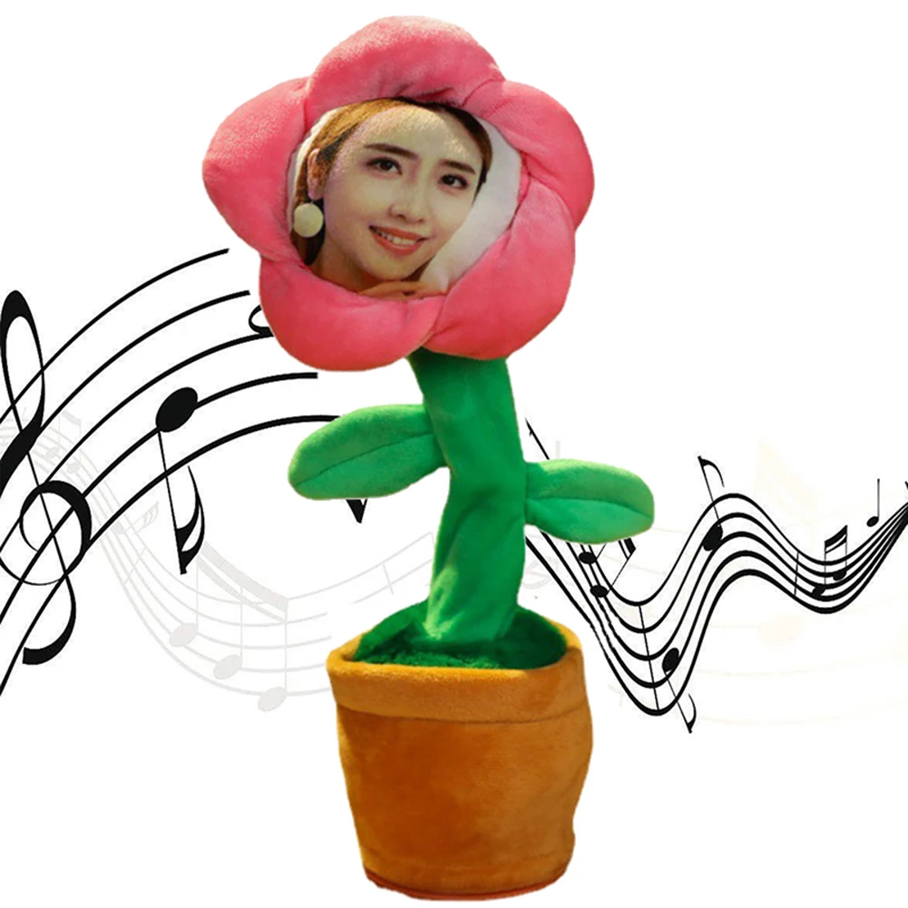 Personalized Customization Photo Flower Gift Christmas Birthday Gift 120 Songs Repeat Speaking Singing Dancing Sunflower Toys image 5