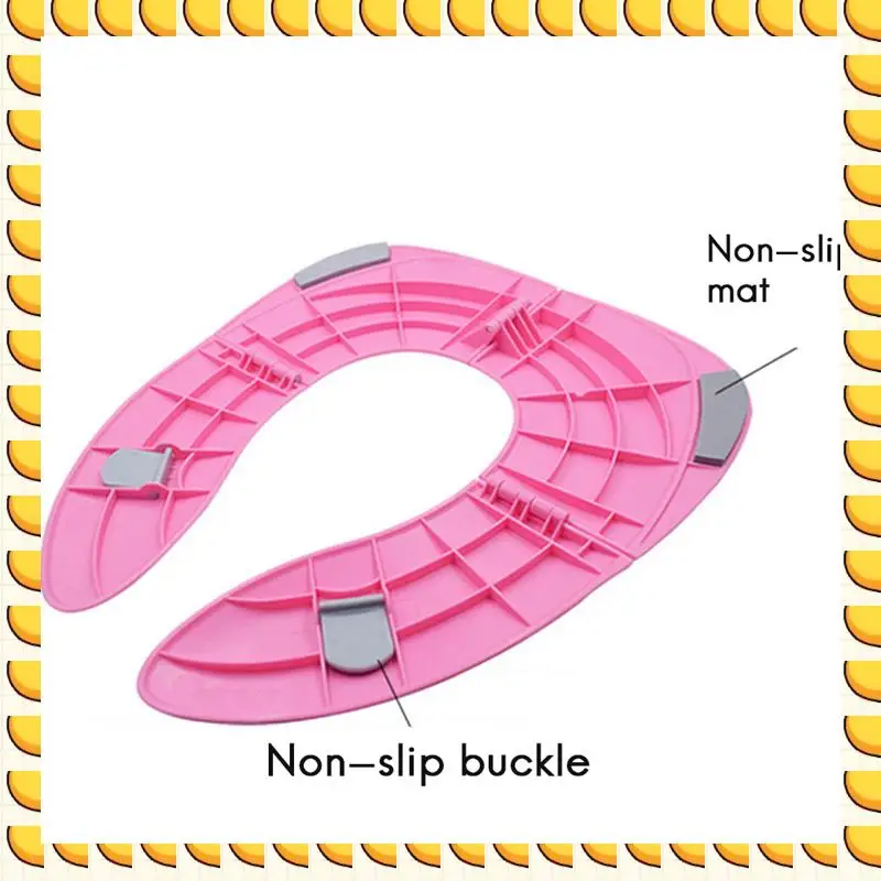 

BAAU Folding Travel Toilet Seat For Toddlers - Portable & Secure Potty Training Seat, Non-Slip Suction Cups Blue 35 X 29Cm