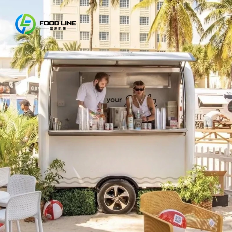 Food Snacks Business - Customized Commercial Outdoor Food Trailer Round