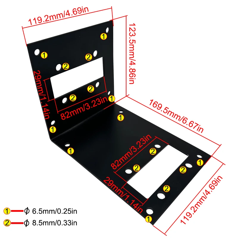Car Air Diesel Heater Mounting Bracket L-Shaped Parking Heater Base Mount Plate Floor Plate For Eberspacher Webasto Accessories
