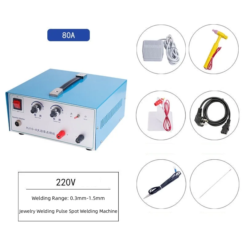 80A  Spot Welding Hand  Held Pulse Spot Welder Welding Machine Welding Machine Gold And Silver Jewelry Processing