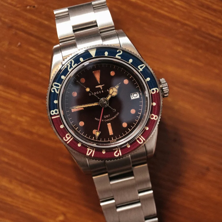 

Мужские автоматические часы DAGGERAXE, 39 мм, GMT, механические наручные часы для дайвинга, 10ATM, водонепроницаемые, C3, светящиеся, с сапфировым стеклом, NH34