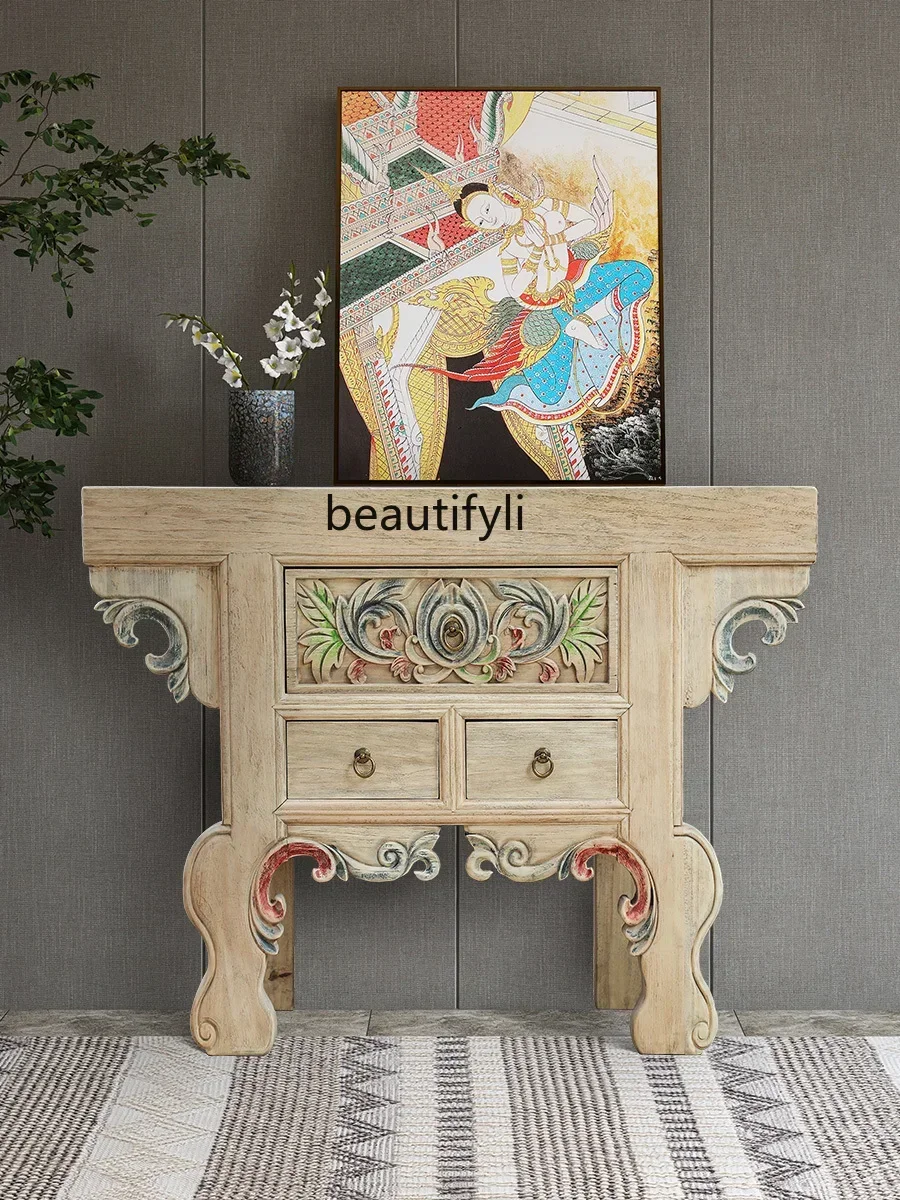 

Cy Incense Burner a Long Narrow Table Home Living Room Entrance Cabinet Buddha Niche Buddha Shrine Altar Cabinet Worship Table