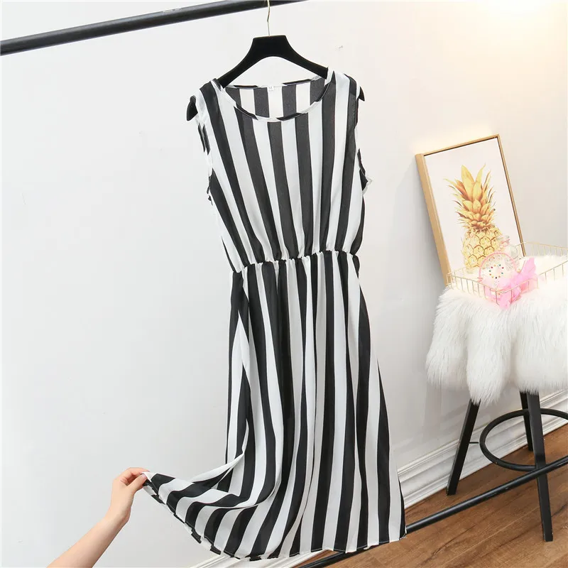 

Fashionable Southeast Asian Long Beach Dress Maternity Clothes for Middle-Aged Women Summer Floral Print Loose Fit round Neck