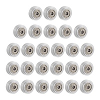 26PCS Clear Pulley Wheels 625Zz Wheel Plastic Pulley Passive Round Wheel Roller for Creality CR-10 Series 3D Printer