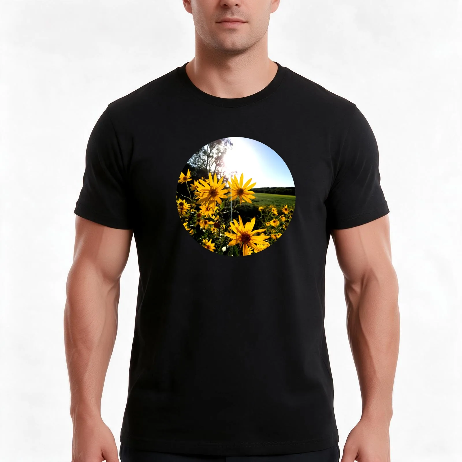 Daisies and Sunshine T-Shirt, Summer Casual Cotton Tee, Oversized Streetwear Tops, Vintage Graphic Print, Loose Fit Short Sleeve