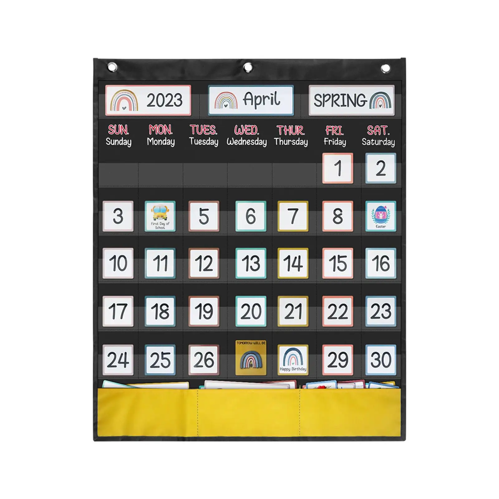 Classroom Monthly Calendar Pocket Chart Festival Classroom Organized Chart