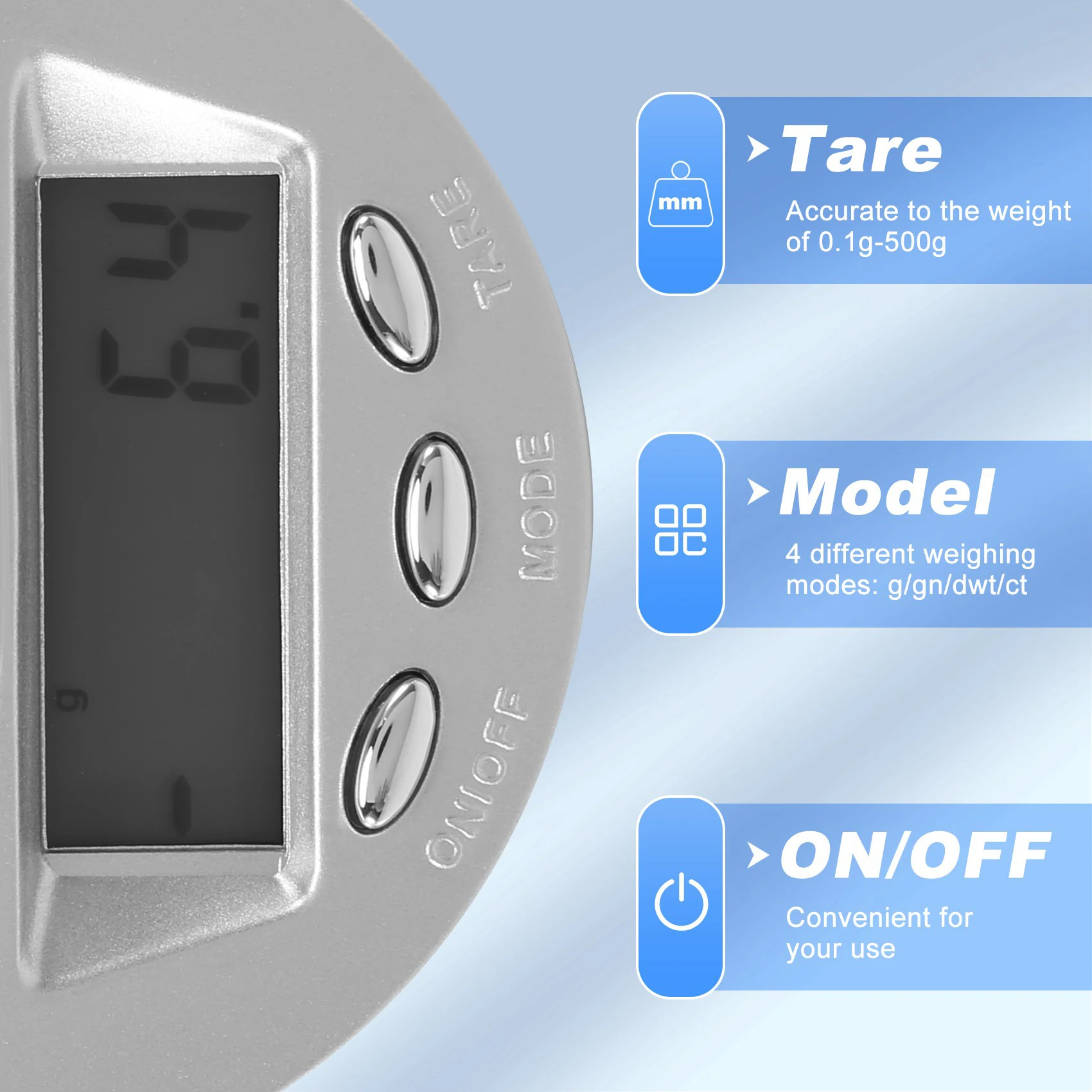 AD41-500g / 0.1g ميزان الجيب الرقمي المطبخ الموازين المنزلية موازين دقيقة الرسالة