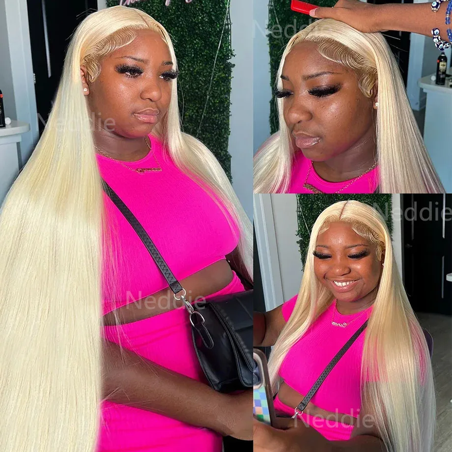 

Прямой парик из натуральных волос 613 с HD-кружевной передней частью, парик с фронтальным кружевом 13x6, плотность 250, цветной блонд, для женщин, 30 дюймов, парик с закрытием 4x4