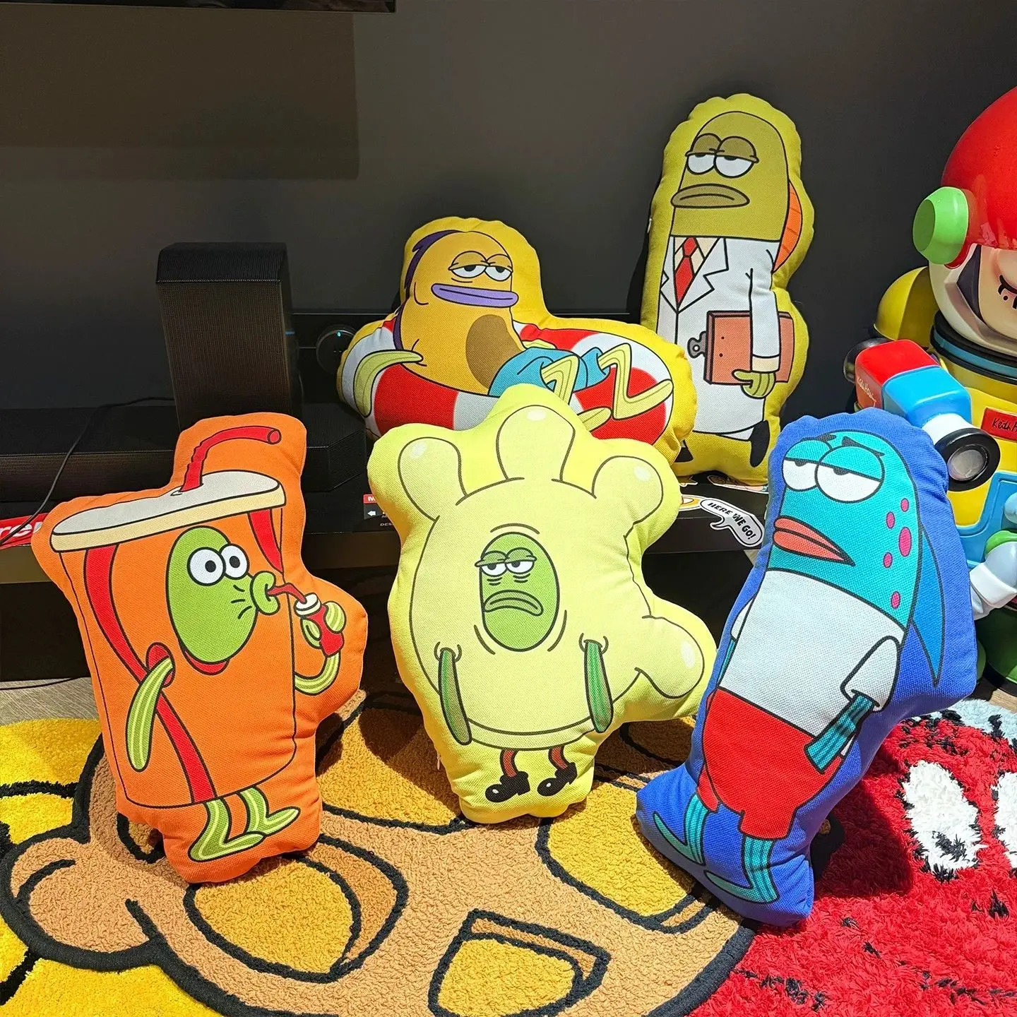 

Bikini Bottom Residents Squidward Tentacles Unique Shaped Pillow Cartoon Style Soft Cushion Sofa Decoration Collection Gifts