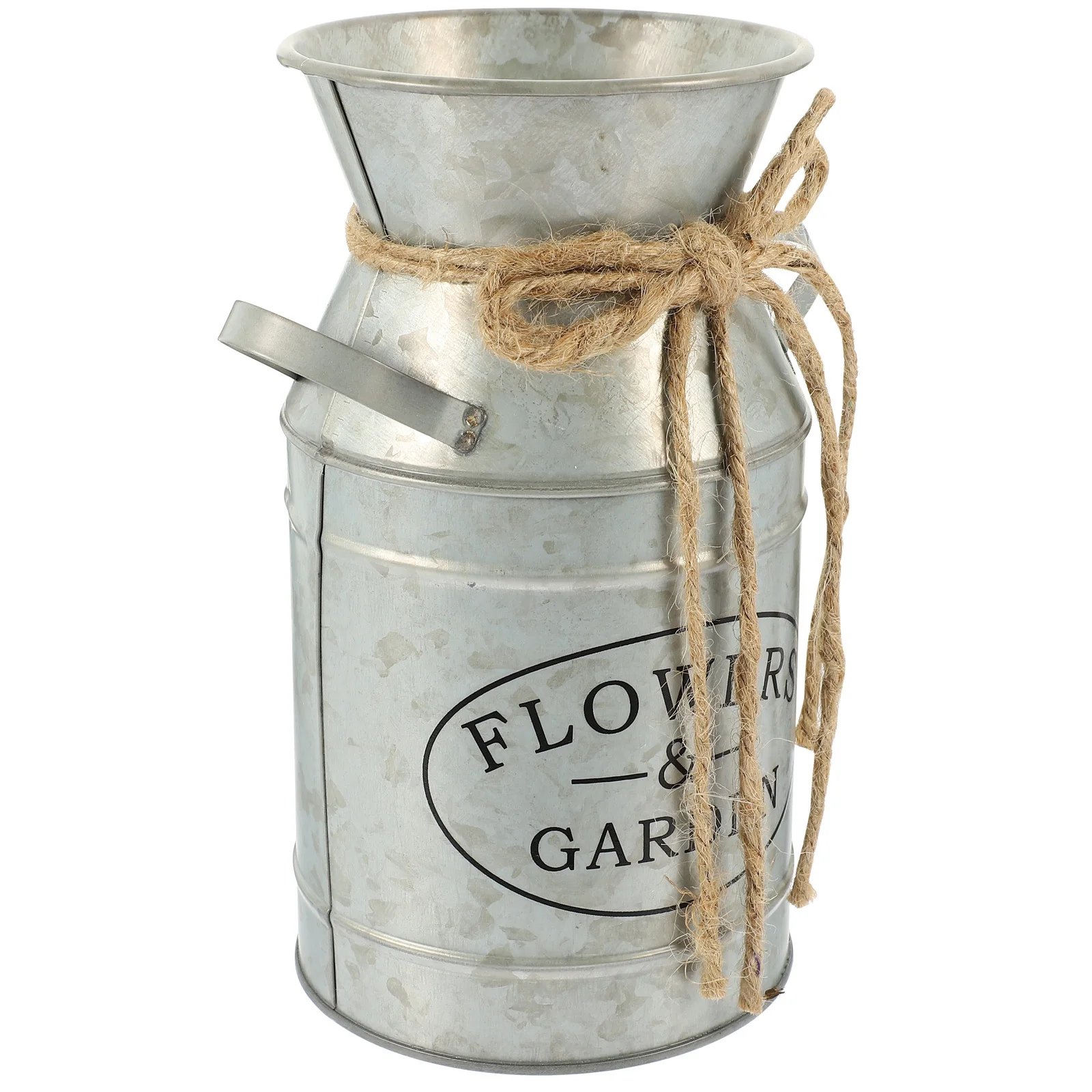 

Vintage Rustic Metal Flower Bucket Plant Jug Decorative Flower Container with Handle for Decoration Metal Pitcher Vase