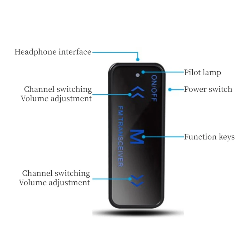 Irst-T11 Walkie Talkie, Mini, Ultra-thin, Two Way Radio, FM Hand Station, Restaurant, Hotel, Bar, Beauty Salon, 2 Pcs