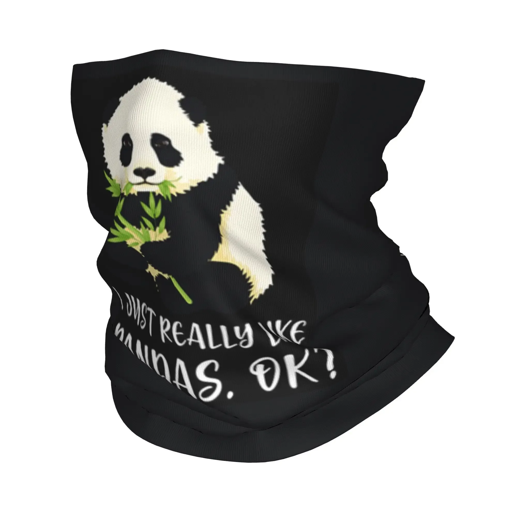 

Я просто действительно как панды, OK Бандана на шею, маска с принтом, шарф, теплый велосипедный шарф, велосипедный шарф для мужчин, женщин, взрослых, весь сезон