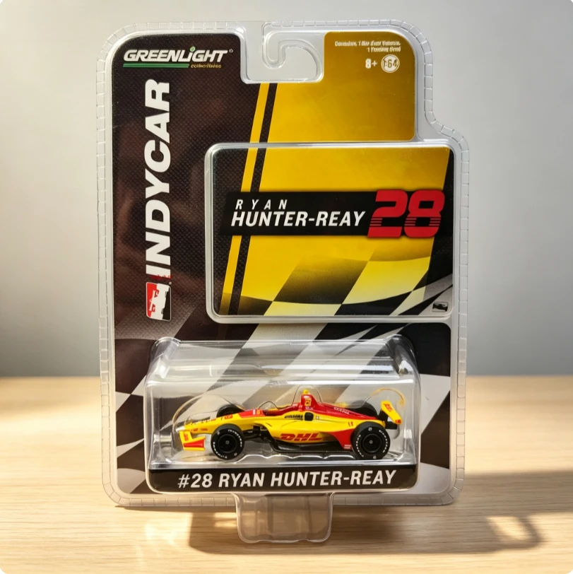 Model1:64 2019#28 Ryan Hunter-Reay / Andretti Autosport DHL Car Model Alloy diacast cast car model rebound toy