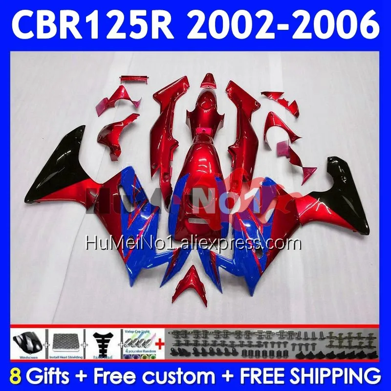 +Tank For HONDA CBR125R Red blue blk CBR-125R 02 03 2004 2005 2006 12No.26 CBR125 CBR 125CC 125 125R 2002 2003 04 05 06 Fairing