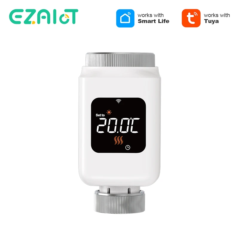 Tuya Smart Zigbee3.0 TRV Thermostat Radiator Actuator Valve App Smart Life Remote Temperature Controller Voice Alexa Google Home