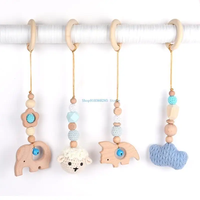 حبات خشبية حديثي الولادة K9fl حلقة Teether Molar Beading for Invents Room