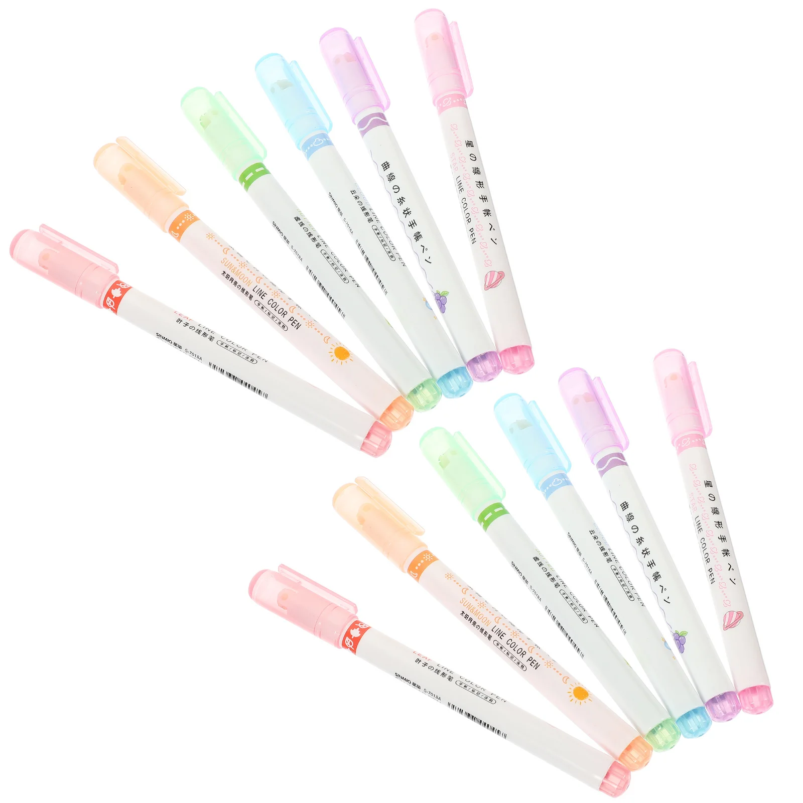 

12 шт. декоративные раскраски-маркеры, ручки с кривым узором, маркер для каллиграфии, цветные маркеры