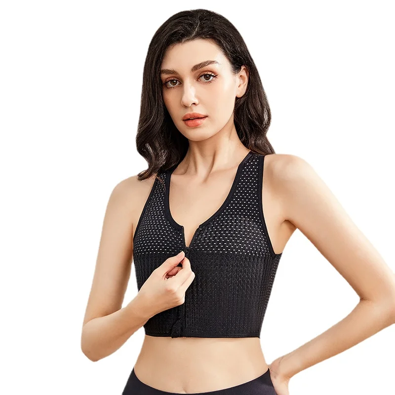 HaleyChan Crop Top Women Summer Breathable Mesh Chest Binder Trans Lesbian Tomboy Gay LGBT Zipper Closing Corset Tops for Women