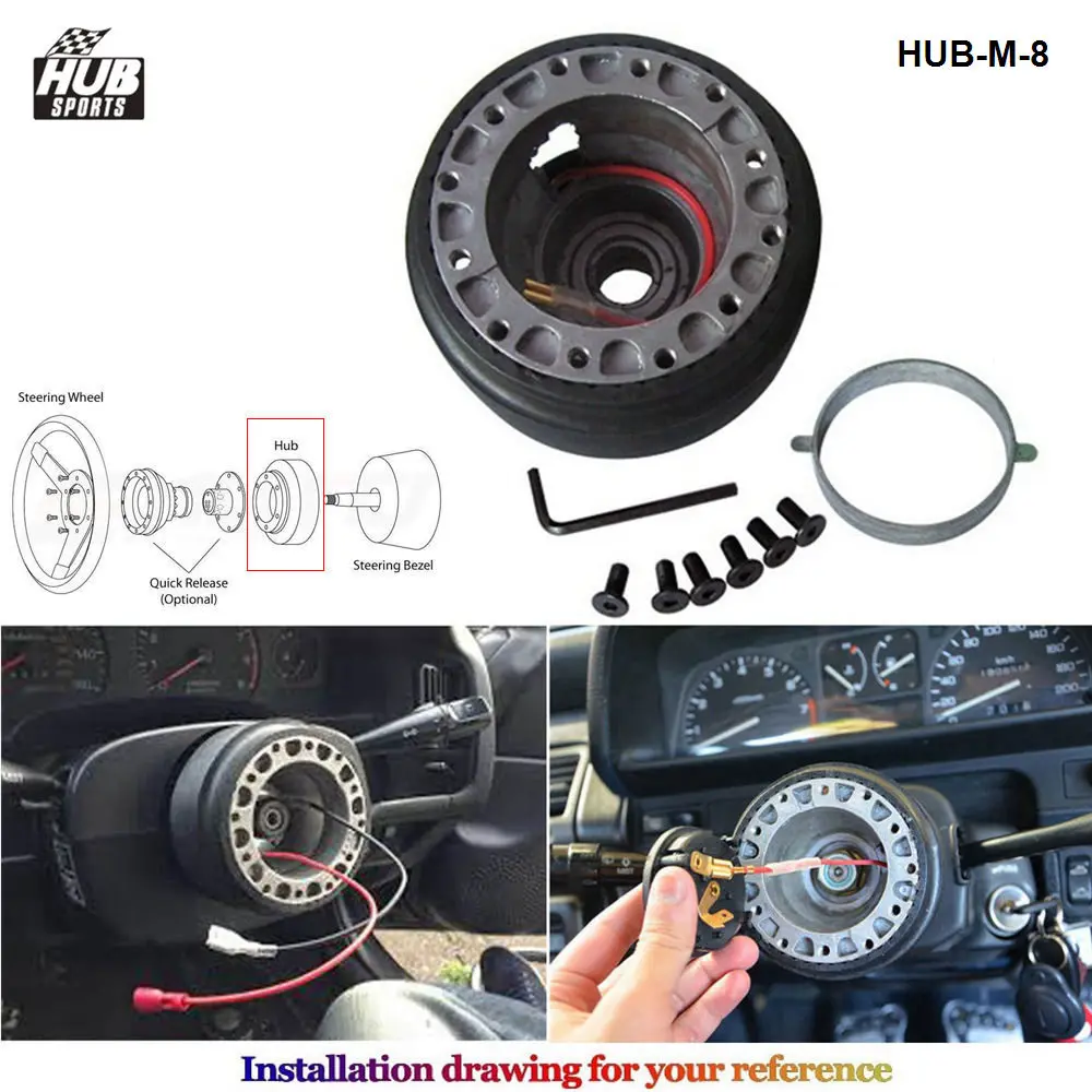 EPMAN - HUB sports M-8 Steering Wheel Hub Adapter Boss Kit For Mitsubishi Lancer Galant HUB-M-8