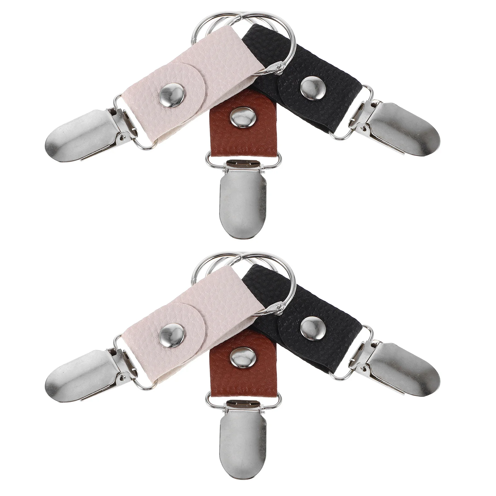 

6Pcs Outdoor Travel Hat Clip PU Windproof Cap Holder for Bags Backpacks Luggage Hiking Camping Cycling