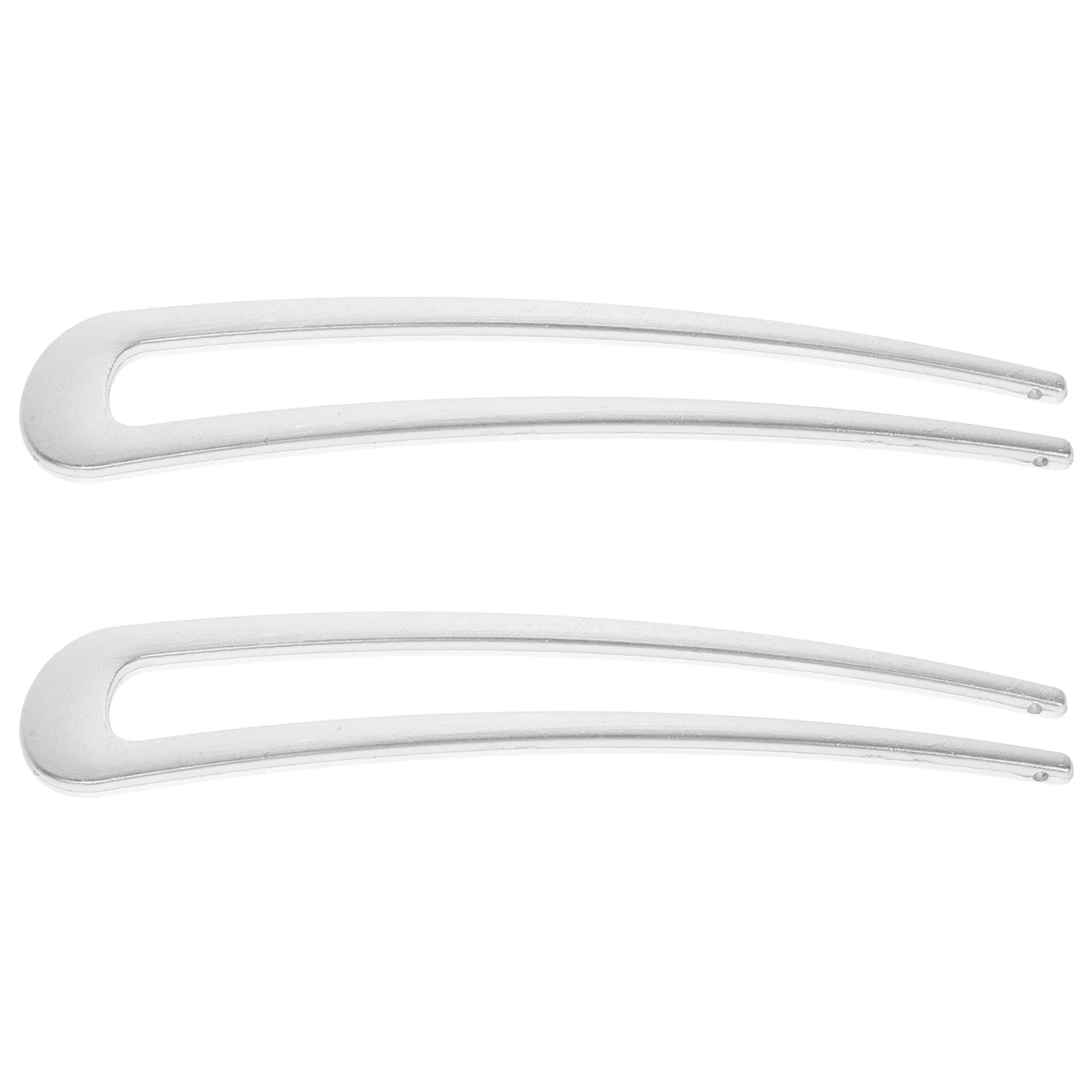 

2pcs U-Shaped Metal Forks Durable Stylish Pins For Buns Elegant Lightweight Bun Holder Chignon Pin French Twist Hairpin Strong