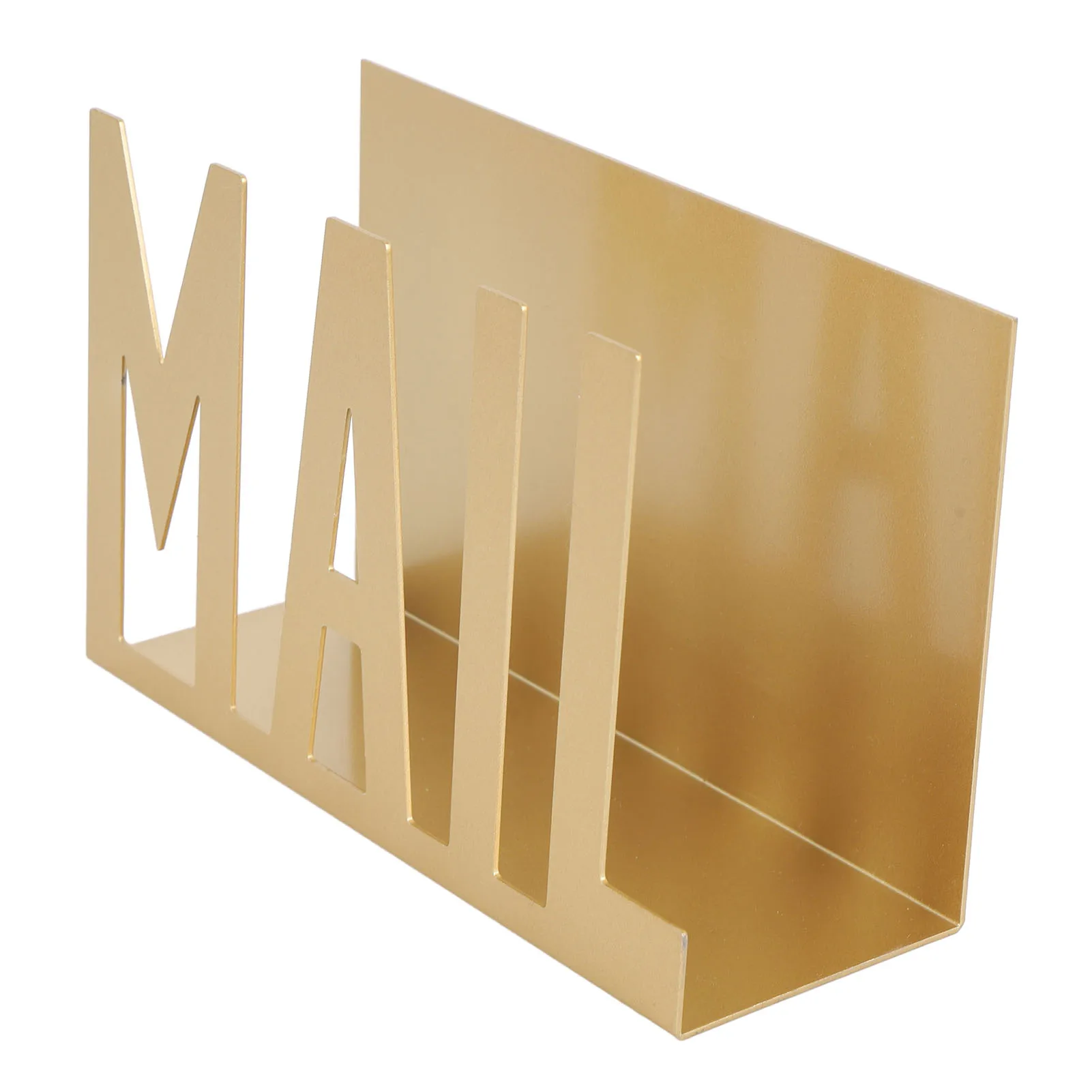 Desktop Mail Holder Metal Stylish Hollow Design Mail Organizer Storage Rack for Bills Letters Papers for Home Livingroom Study