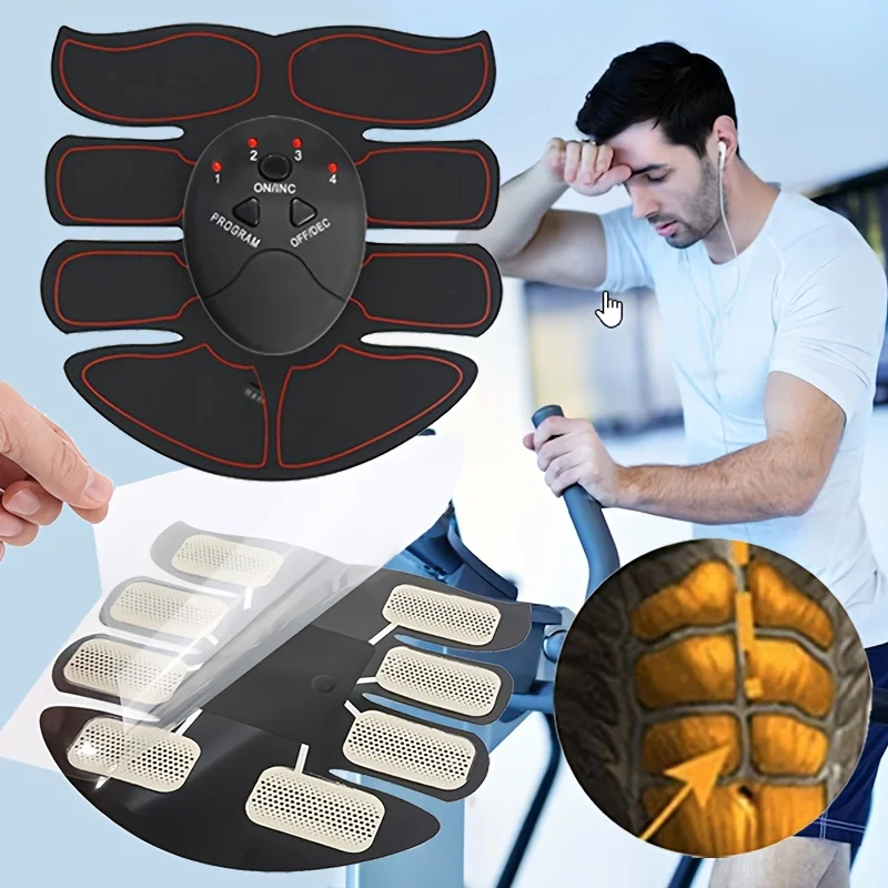 Muscle Exercise Device Rechargeable Multi-mode Adjustment Portable Abdominal Patch Trainer Dry Battery Power Support