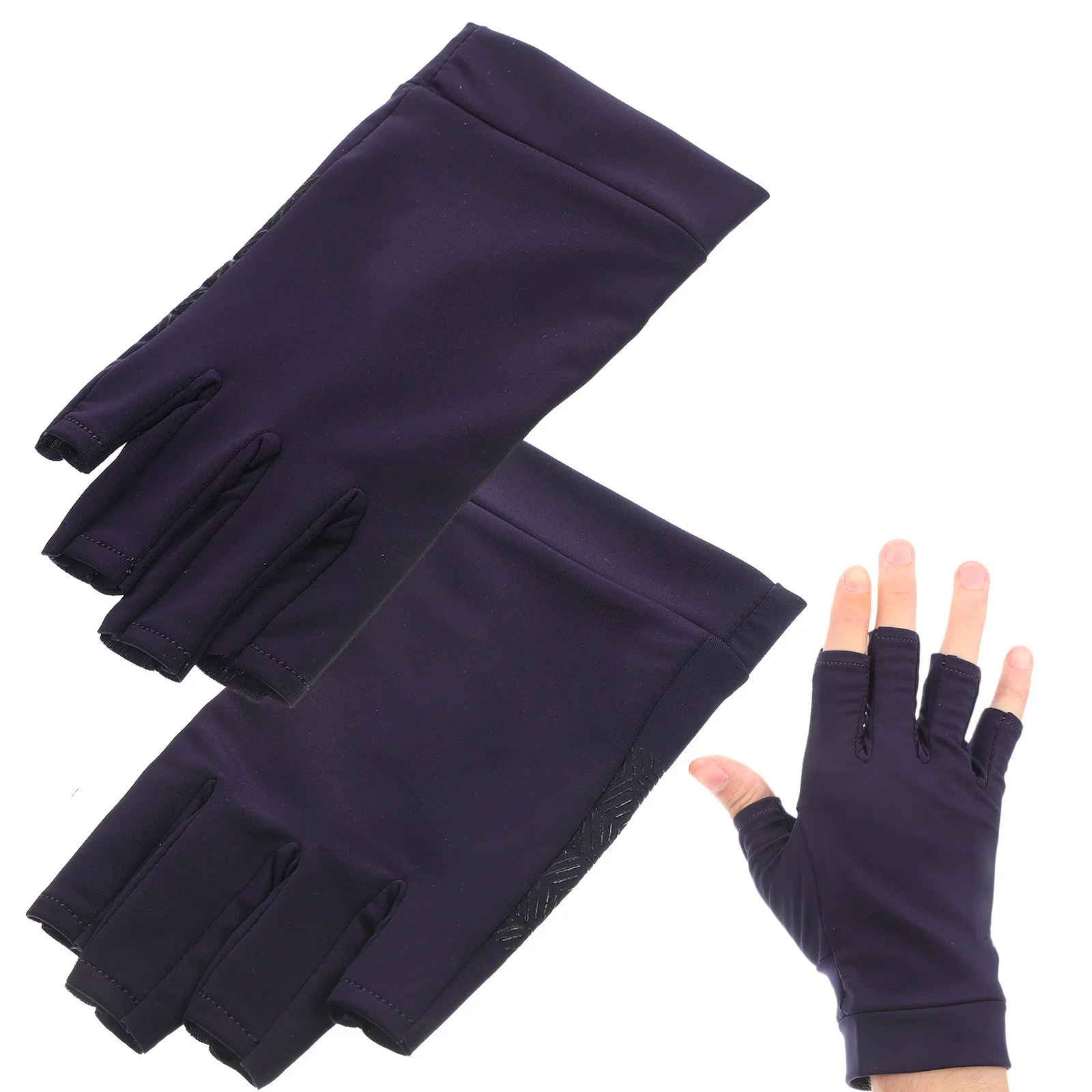 1 ペアハーフフィンガーフィットネスグローブ耐摩耗性耐衝撃性通気性アウトドアスポーツ乗馬釣り保護アクセサリー