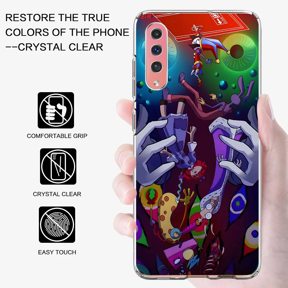 Pomni Amazing Digital Circus Case for Samsung Galaxy A10s A7 A50 A50s A20e A70 A70s A40 A30s A10 A6 Plus Transparent Phone Cover