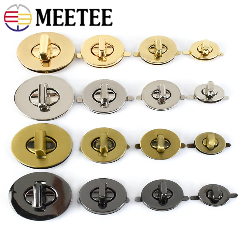 5/10Pc Metal Bag Lock Oval Turn Twist Buckles Handbag Closure Locks Button DIY Handmade Decor Part Leather Craft Accessories